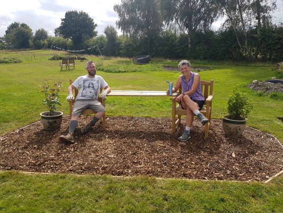 Friendship Bench launched at Shipley Woodside Community Garden - SEAG - Shipley Eco-Action Group
