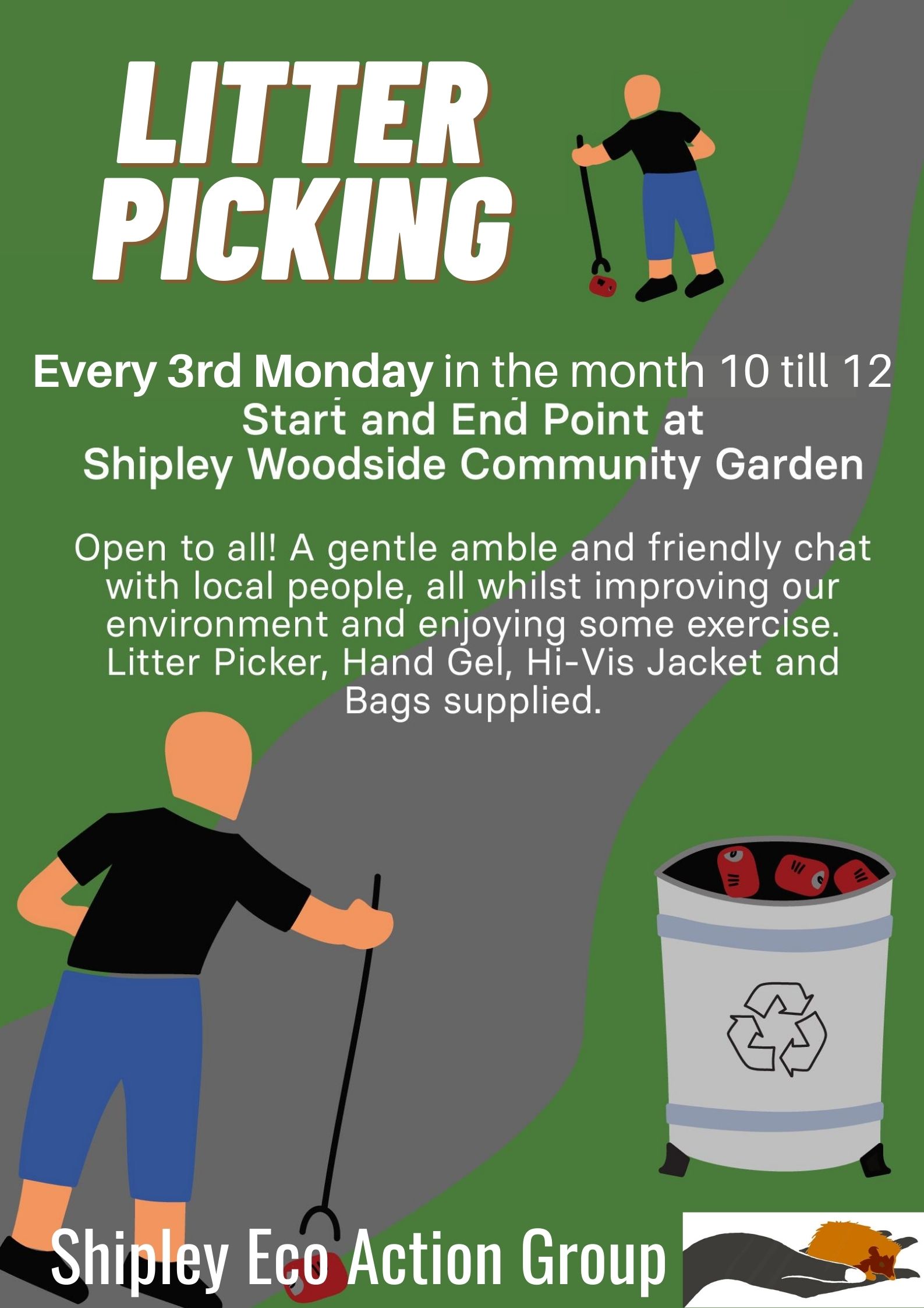 Litter Picking in Shipley area - SEAG - Shipley Eco-Action Group