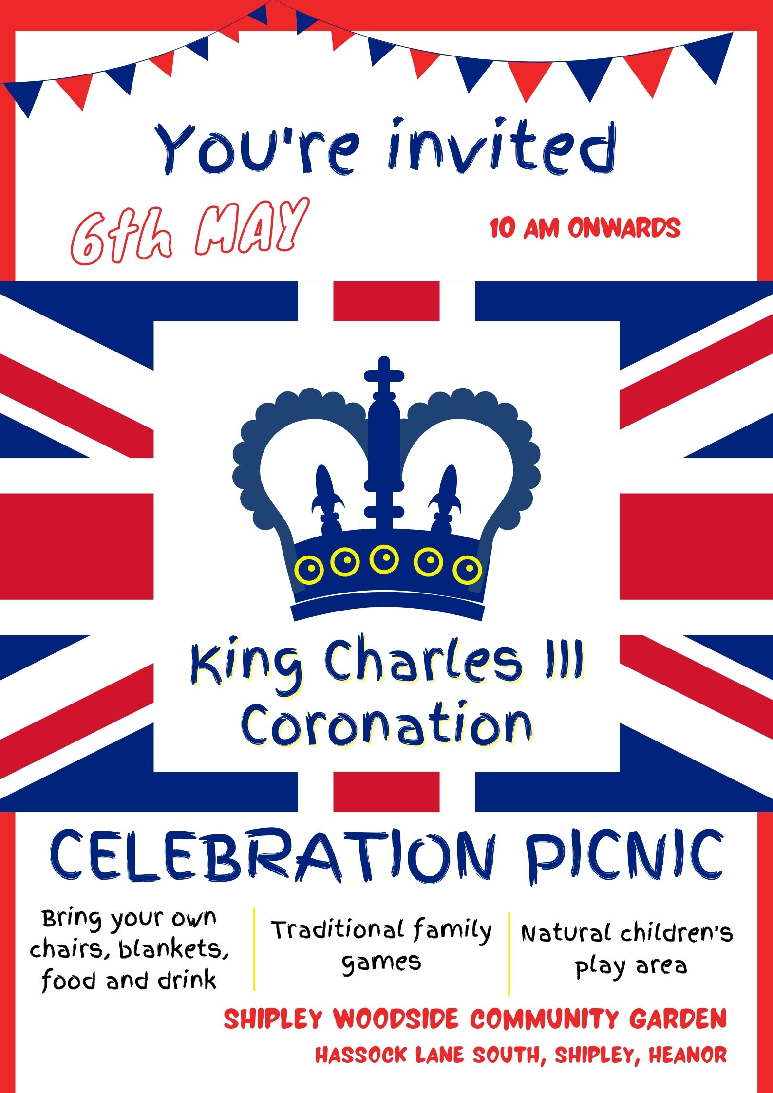 King Charles Coronation Celebration Picnic - SEAG - Shipley Eco-Action Group